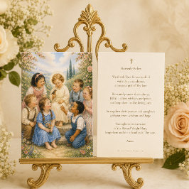 Tarjeta De Visita Oración por niños con síndrome de Down católica