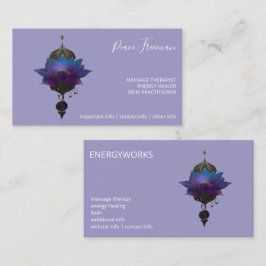 TARJETA DE VISITA ORÁCULO VIOLETA | EMBLEMA MÍSTICO DEL LOTUS
