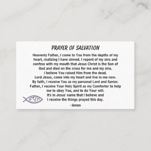 Tarjeta De Visita ORADOR DE LA SALVACIÓN añada iglesia o ministerio 
