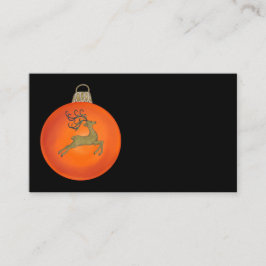 TARJETA DE VISITA ORANGE CHRISTMAS BUBBLE