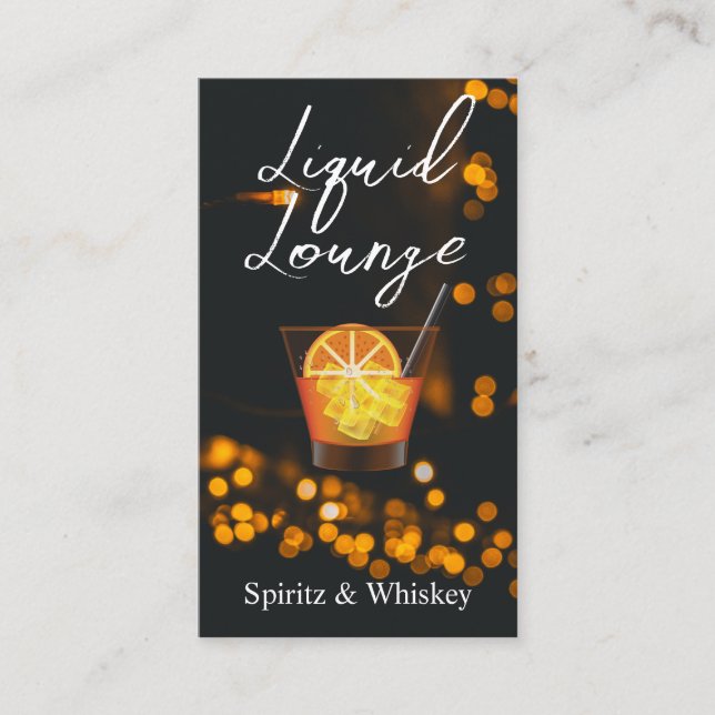 Tarjeta De Visita Orange Mixed Cocktail | Mood Lighting (Anverso)