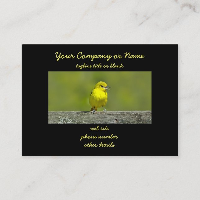 Tarjeta De Visita Orchard Oriole - Foto original (Anverso)