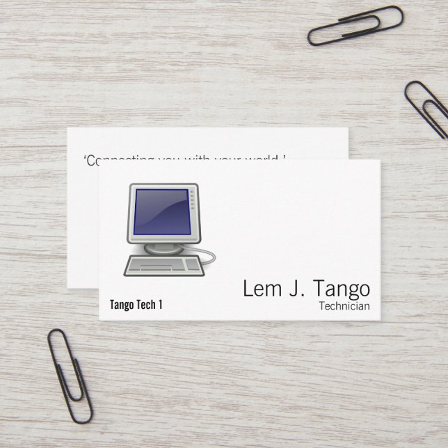 Tarjeta De Visita Ordenador (Anverso/Reverso In Situ)