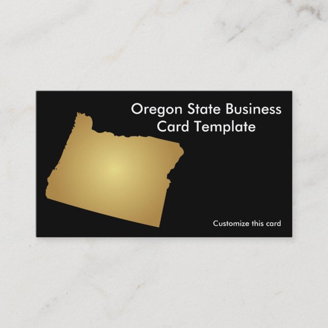 Tarjeta De Visita Oregon State Business Card Metallic Gold (Anverso)