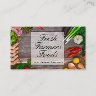 Tarjeta De Visita Organic local   Cultivos para agricultores   Comid