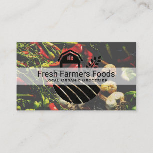 Tarjeta De Visita Organic local   Los agricultores comercializan pro