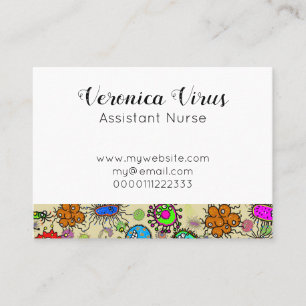 Tarjeta De Visita Organismos microscópicos divertidos del