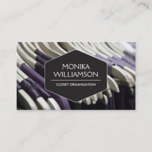 TARJETA DE VISITA ORGANIZADOR DE CLOSET, COMPRADOR PERSONAL
