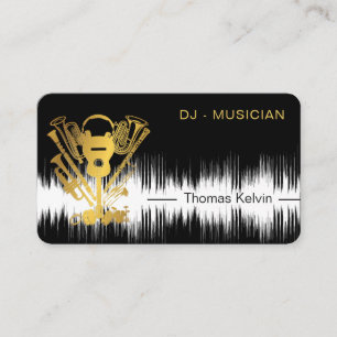Tarjeta De Visita Organizador de Eventos de Instrumentos Musicales
