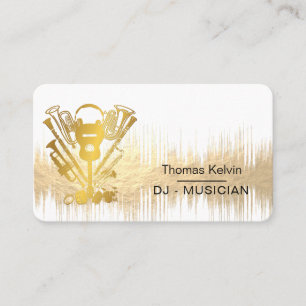 Tarjeta De Visita Organizador de Eventos de Instrumentos Musicales