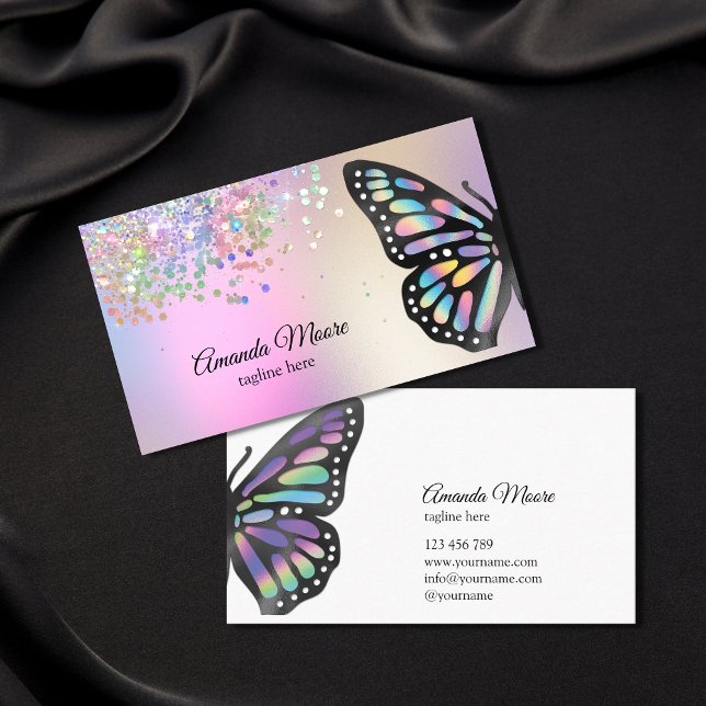 Tarjeta De Visita organizador de eventos de mariposa monarca entrena (Subido por el creador)