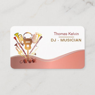 Tarjeta De Visita Organizador de Eventos de Música DJs Arcoíris