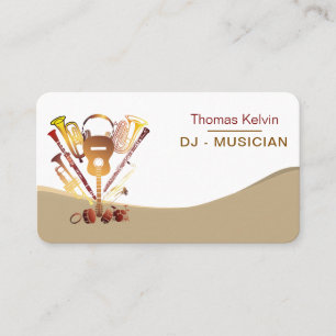 Tarjeta De Visita Organizador de Eventos de Música DJs Arcoíris