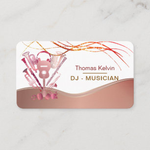 Tarjeta De Visita Organizador de Eventos de Música DJs Arcoíris