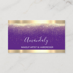 Tarjeta De Visita Organizador de la boda de evento artista Purple Go