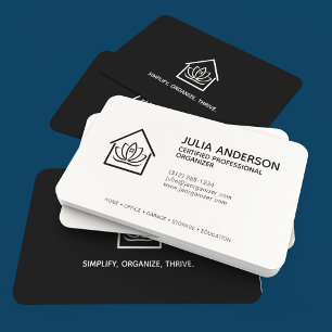 Tarjeta De Visita Organizador profesional Black Noir