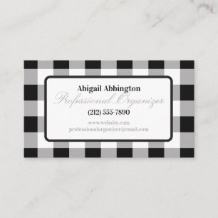 Tarjeta De Visita Organizador Profesional de Buffalo Plaid