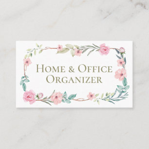 Tarjeta De Visita Organizador y desagrupador profesional floral