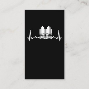 Tarjeta De Visita Órgano de tuberías Heartbeat Iglesia Orgánica d