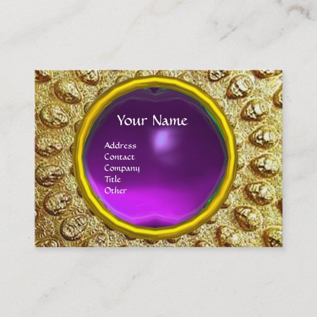 Tarjeta De Visita ÓRGANO THRACIAN DISK MONOGRAM Gema Ametista Púrpur (Anverso)