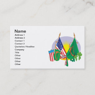Tarjeta De Visita Orgullo americano irlandés