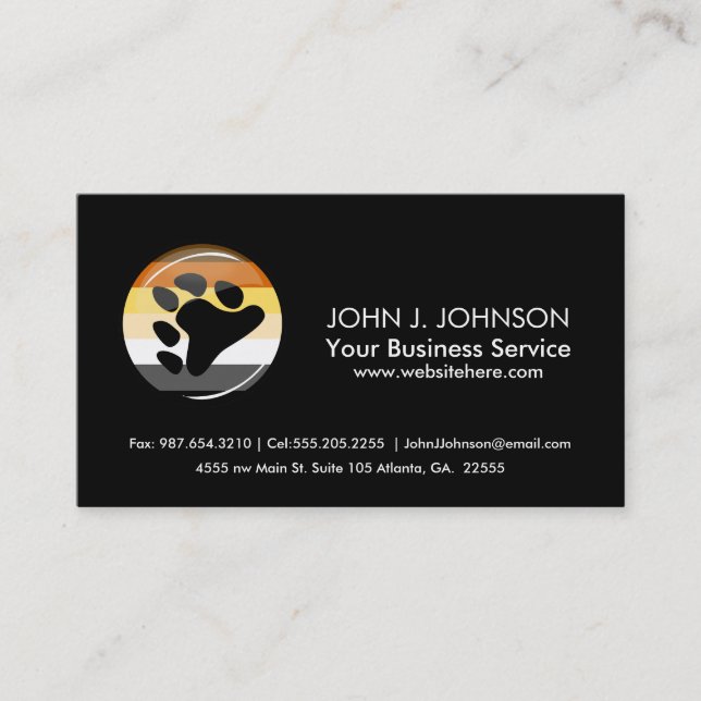 Tarjeta De Visita Orgullo del oso (Anverso)