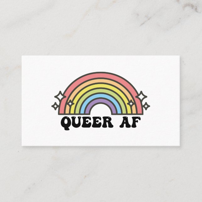 Tarjeta De Visita Orgullo gay gay lesbiana trans-bisexual LGBTQ (Anverso)