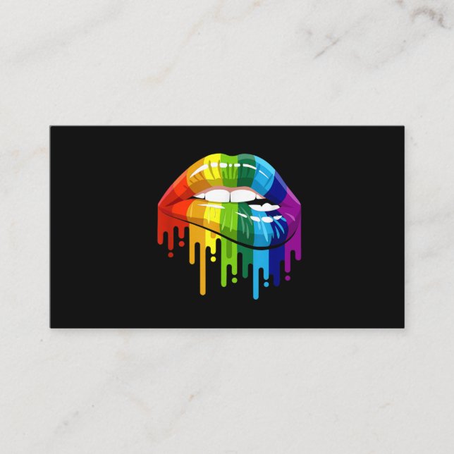 Tarjeta De Visita Orgullo gay LGBT por el arco iris (Anverso)
