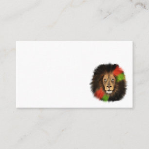 Tarjeta De Visita orgullo negro león rojo verde unidad selva gato re