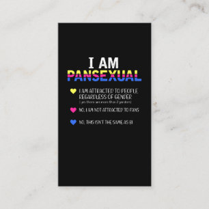 Tarjeta De Visita Orgullo Pansexual Derechos LGBT Igualitarios