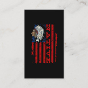 Tarjeta De Visita Orgullosa bandera del Día de los Nativos American