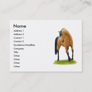 Tarjeta de visita orgullosa del caballo de bahía