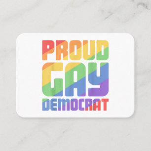 Tarjeta De Visita Orgulloso Demócrata Gay Divertido LGBT