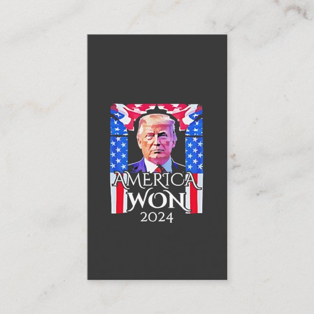 Tarjeta De Visita Orgulloso Maga Estadounidense Trump ganó el Día de (Anverso)