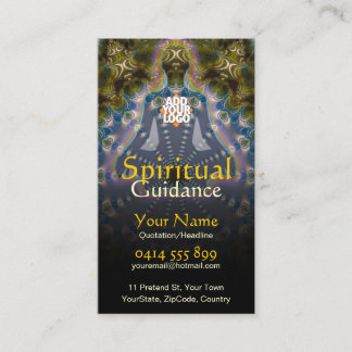 Tarjeta De Visita Orientación espiritual fractal de yoga holística