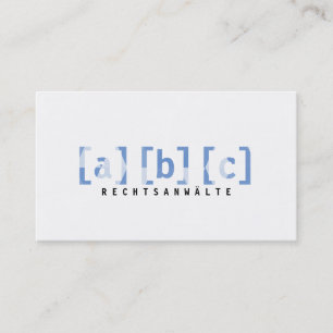Tarjeta de visita original con azul