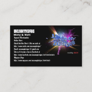 Tarjeta de visita original de los diseños