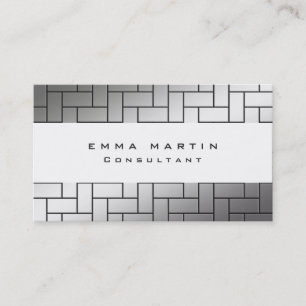 Tarjeta De Visita Original Gris Blanco Gris Único trendy Creativo