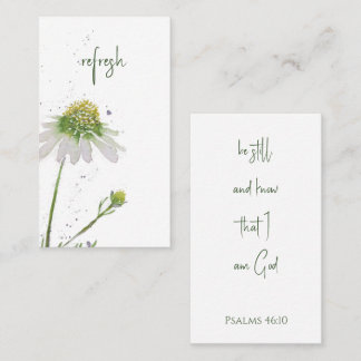 Tarjeta De Visita Original Watercolor Wildflower Custom Bible Verse