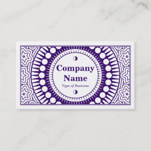 Tarjeta De Visita Ornamental 01 - Púrpura Profundo en Blanco