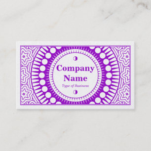 Tarjeta De Visita Ornamental 01 - Púrpura sobre (Oro)