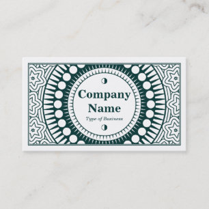 Tarjeta De Visita Ornamental 01 - Verde de musgo oscuro en (cáscara