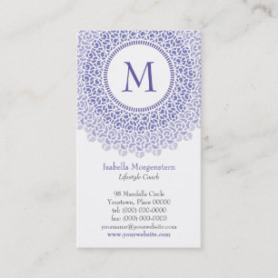 Tarjeta de visita ornamental del monograma