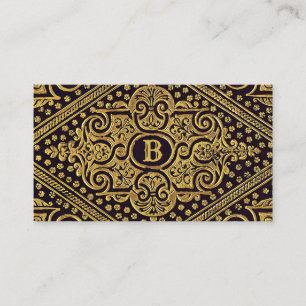 Tarjeta De Visita Ornamental dorado
