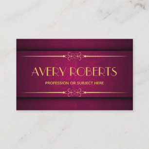 Tarjeta De Visita Ornamento crimson mandala elegante geométrico