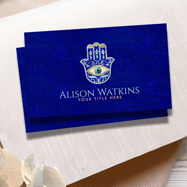 Tarjeta De Visita Ornamento de mano de Luxury Blue Lapis Lazuli Hams (Subido por el creador)