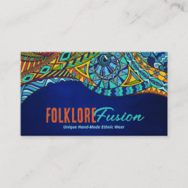 Tarjeta De Visita Ornamento de patrón étnico colorido
