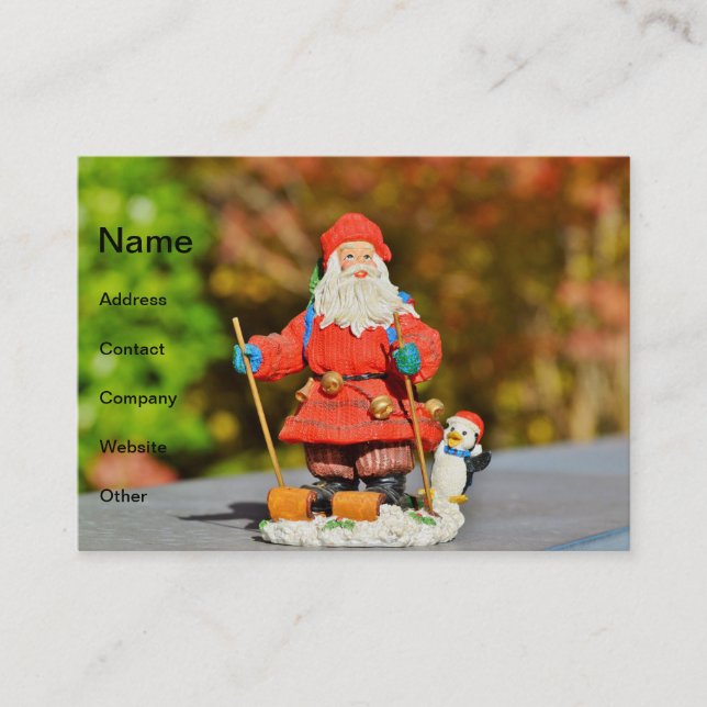 Tarjeta De Visita Ornamento de Santa Claus (Anverso)