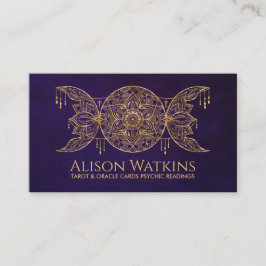 Tarjeta De Visita Ornamento de Triple Luna Mandala