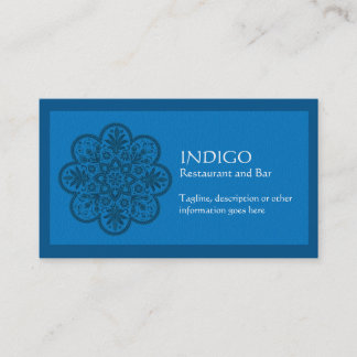 Tarjeta De Visita Ornamento del añil